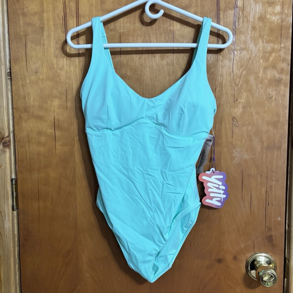 Yitty New Shaping Swim Demi One Piece Swimsuit Size L Iconic Mint Lizzo‎ Design